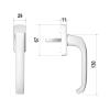 Aluminium window handle type "Dolly I"