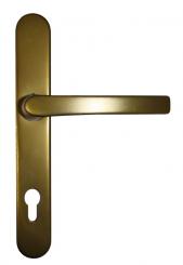 External door handle, aluminium, galvanised, bronze F4 with fixing cam 246 mm ( 1 ST ) bronze F4