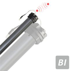 Tubular motor, Plug & Play with built-in receiver, 13 Nm with adapter for Ø 40 mm octagonal shaft, radio code BI ( 1 ST ) 13 Nm (max. 29 kg) | 40 mm, 8-Kant