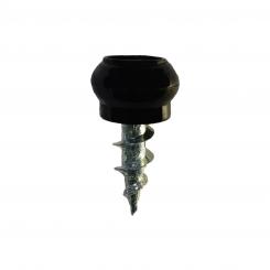 Vite fssaggio a scatto con testa in plastica, per vari profili 