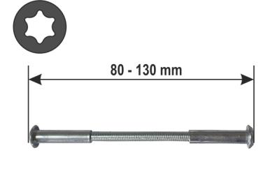 Dado a bussola M6, zincato blu, Phillips 20 mm 6x80-130 mm ( 5 pz ) 