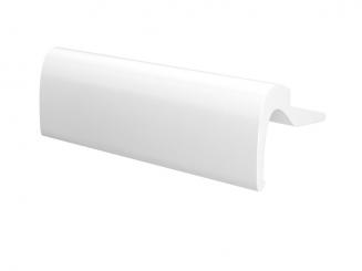 aluminium balcony door handle for outdoor areas, hidden screws, white RAL 9016 75x23 mm ( 36 ST ) weiß, RAL 9016 | ohne Schrauben