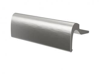 aluminium balcony door handle for outdoor areas, hidden screws, stainless steel 75x23 mm ( 36 ST ) eloxiert - "Edelstahl-Look" | ohne Schrauben