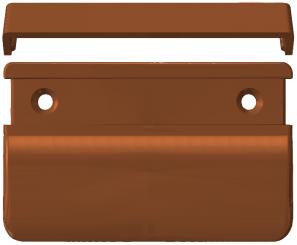 Maniglia squadrata per portafinestra da esterno marrone ocra RAL 8001 70x50x12 mm ( 10 pz ) ockerbraun, RAL 8001