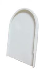 Cappuccio di copertura per cuscinetti motore e supporti rullo, colore bianco, verniciatura a polvere 75 x 130 mm ( 1 pz ) 75 x 130 mm | Abdeckkappe für Lager 106 mm