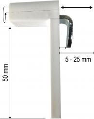 Cuscinetto di serraggio per tende avvolgibili con guida, spessore della tela da 5 a 25 mm ( 1 pz ) 