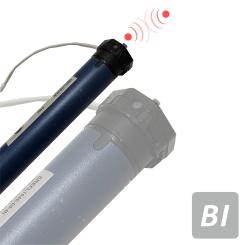 Radio tubular motor, electronic limit positions, 6 Nm with adapter for 50 mm round shaft, radio code BI ( 1 ST ) 