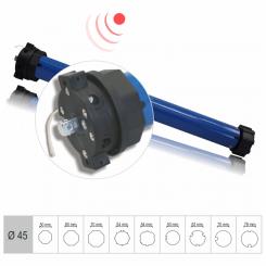 Motore tubolare, regolazione finecorsa meccanico, radioricevente integrata, 10 Nm con adattatore rullo ottog. 60mm, G1 ( 1 pz ) 10 Nm (max. 23 kg) | 60 mm, 8-Kant