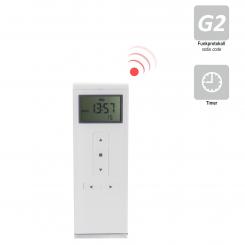 15-channel emitter with display, 433,92 MHz, timer, battery included, white ( 1 ST )