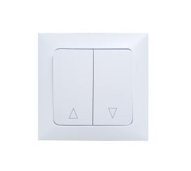 Interruttore per avvolgibili e veneziane su / giù, a filo bianco, 230 V / AC, RAL 9003 80x80 mm ( 1 pz ) 