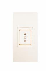 Interruttore da parete per avvolgibili e veneziane con pulsante salita/discesa, 230 V/AC, bianco, RAL 9003 8,5x4,2x4 cm ( 1 pz ) 