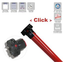 Motore tubolare, regolazione fermocorsa meccanico,13 Nm, con adattatore rullo ottagonale 40 mm, rilevatore ostacoli ( 1 pz ) 