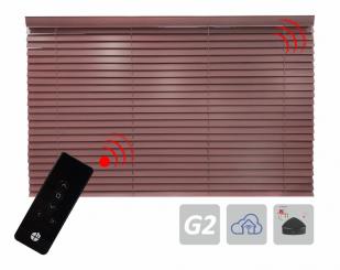 Veneziana elettrica con motore tubolare e radio integrato, protocollo radio G2 120 x 250 cm ( 1 pz ) 120 x 250 cm | ähnl. Mahagoni