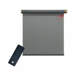 Tenda a rullo elettrica, grigia, trasparenza 5%, incluso motore a batteria ricaricabile e telecomando 80x240 cm ( 1 pz ) 80 x 250 cm | Dunkelgrau