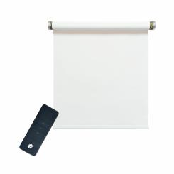 Tenda a rullo elettrica, bianca, oscurante 100%, incluso motore a batteria ricaricabile e telecomando 80x240 cm ( 1 pz ) 80 x 250 cm | Weiß