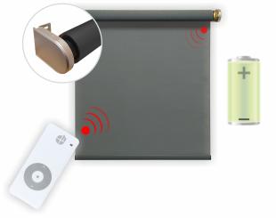 Tenda a rullo elettrica, grigia, trasparenza 5%, incluso motore a batteria ricaricabile e telecomando 100x240 cm ( 1 pz ) 100 x 250 cm | Dunkelgrau