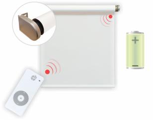 Tenda a rullo elettrica, bianca, trasparenza 3%, incluso motore a batteria ricaricabile (230 V) e telecomando 90x240 cm ( 1 pz ) 90 x 250 cm | Weiß