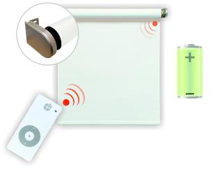 Tenda a rullo oscurante elettrica, incl. motore a batteria ricaricabile, codice colore SLS5061, trasparenza 0% 90x240 cm ( 1 pz ) 90 x 250 cm | Weiß