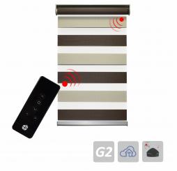 Duo-Rollo elettrico, incluso motore tubolare a batteria ricaricabile, codice colore: 02 750x2500 mm ( 1 pz ) 75 x 250 cm