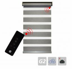 Duo-Rollo elettrica, incluso motore tubolare a batteria ricaricabile, cod. colore 11 550x1600 mm ( 1 pz ) 55 x 160 cm