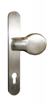 Pomello per porta esterna in acciaio con camme di fissaggio 246 mm ( 1 pz ) 